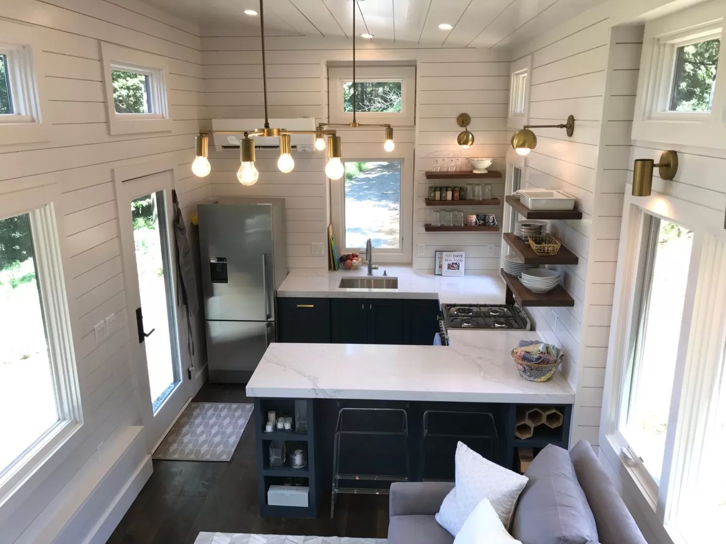 large living room tiny house